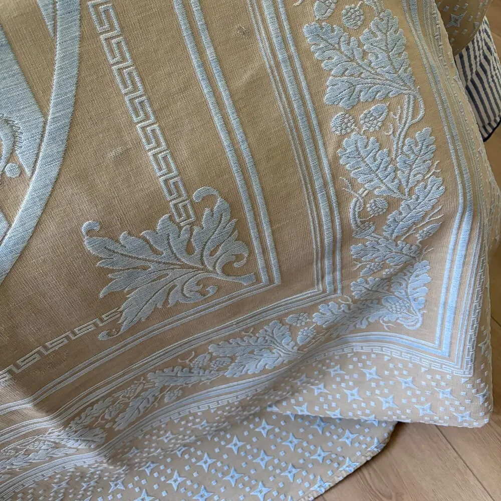 Monument Mills Valley Forge Military Academy Vintage Blue/Tan Coverlet 61